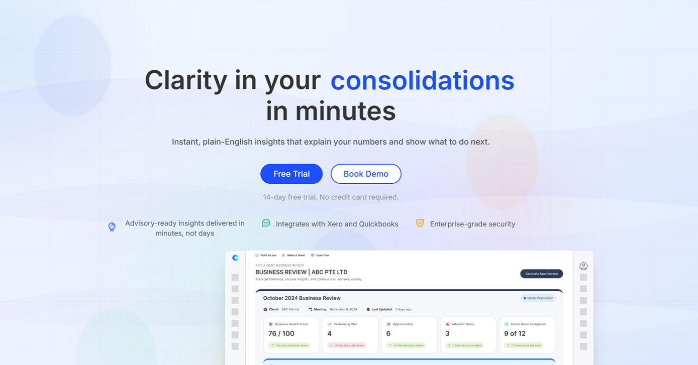 Claryx Website - AI-powered financial reporting SaaS landing page by PixelCraftrs